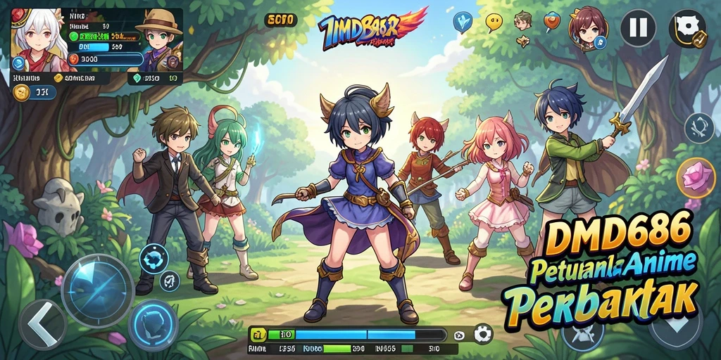 Screenshot menampilkan aksi seru dalam gameplay Anime DMD686.