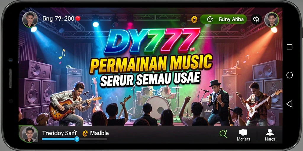 Tampilan gameplay yang menarik dalam DY777 saat memainkan lagu favorit.