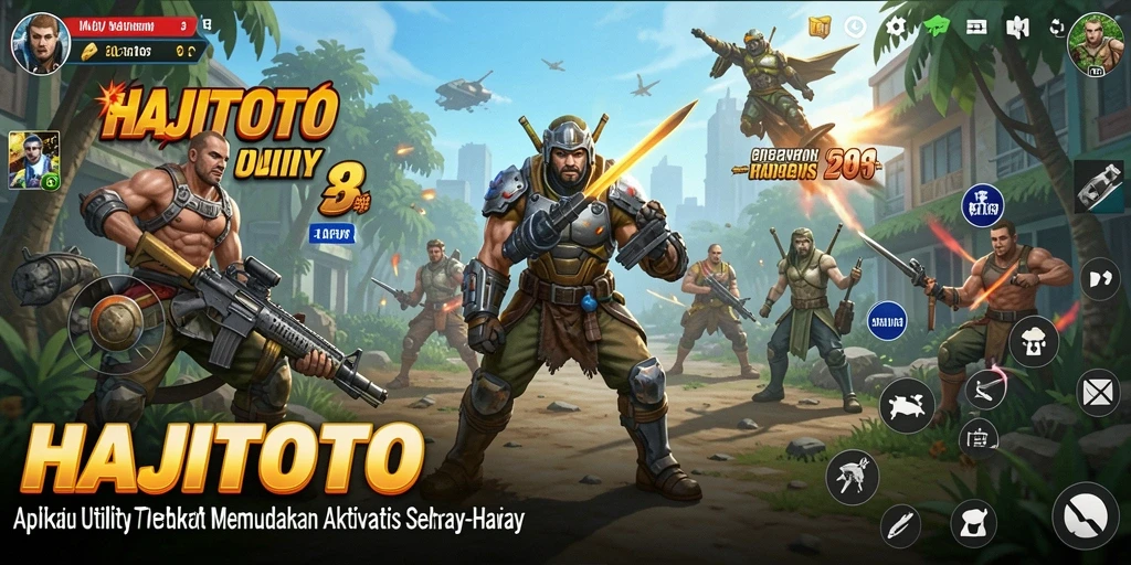 Tampilan utama HAJITOTO yang menarik pada aplikasi Utility.