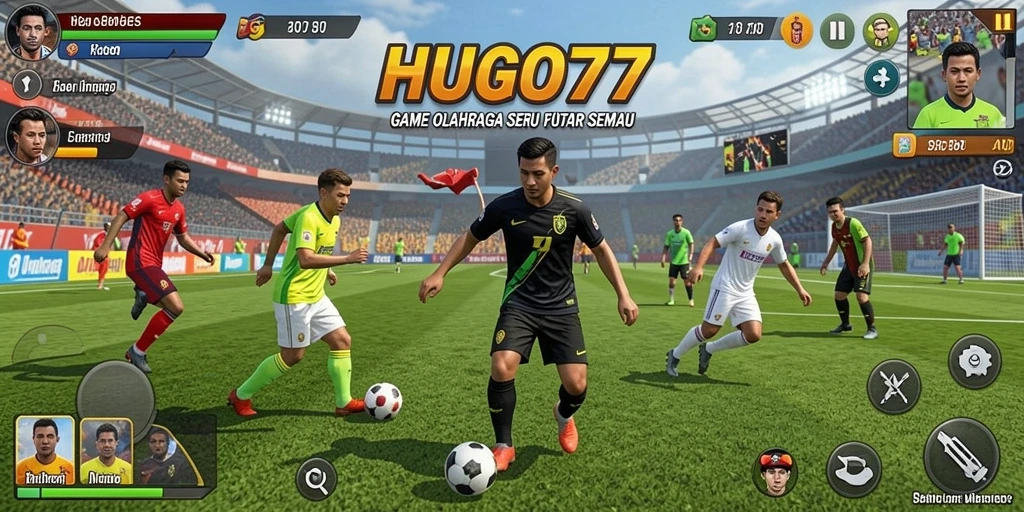 Tampilan gameplay HUGO77 yang menarik dan dinamis.