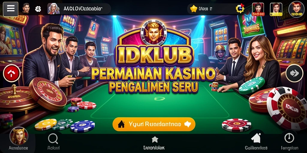 Screenshot gameplay IDKLUB menampilkan suasana kasino yang menakjubkan.