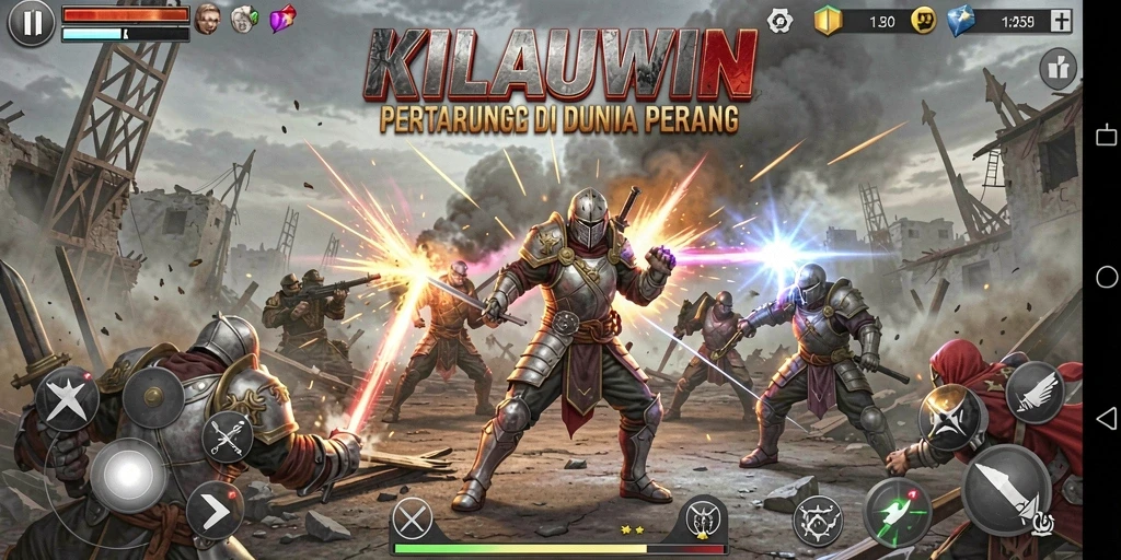 Tampilan seru dari gameplay KILAUWIN dengan aksi pertarungan yang dinamis.