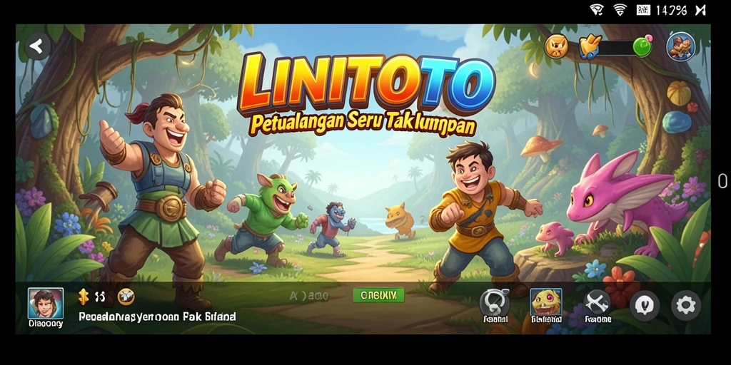 Screenshot gameplay LINITOTO menampilkan petualangan yang seru dan grafik yang memukau.