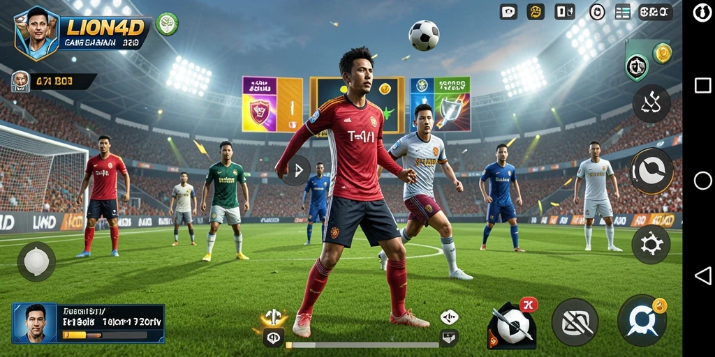 Screenshot gameplay LION4D menampilkan aksi seru dalam olahraga.