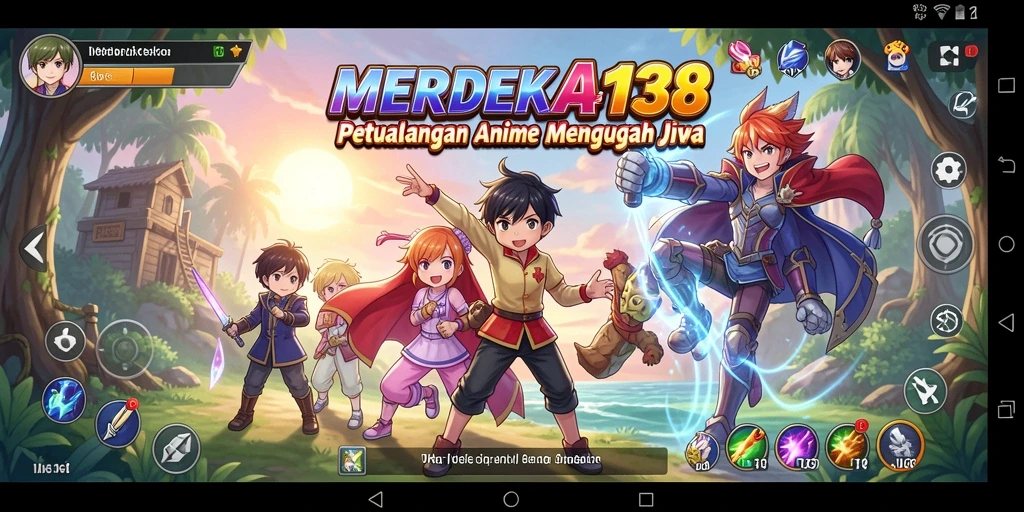 Tampilan gameplay yang menawan dan penuh aksi dari MERDEKA138.
