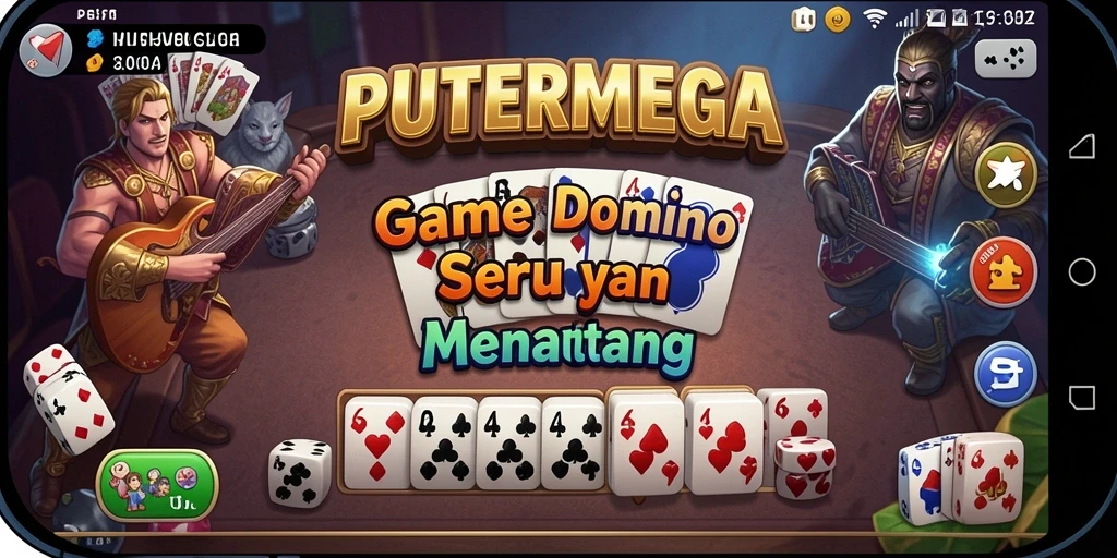 Gameplay seru PUTERMEGA dalam permainan Domino.
