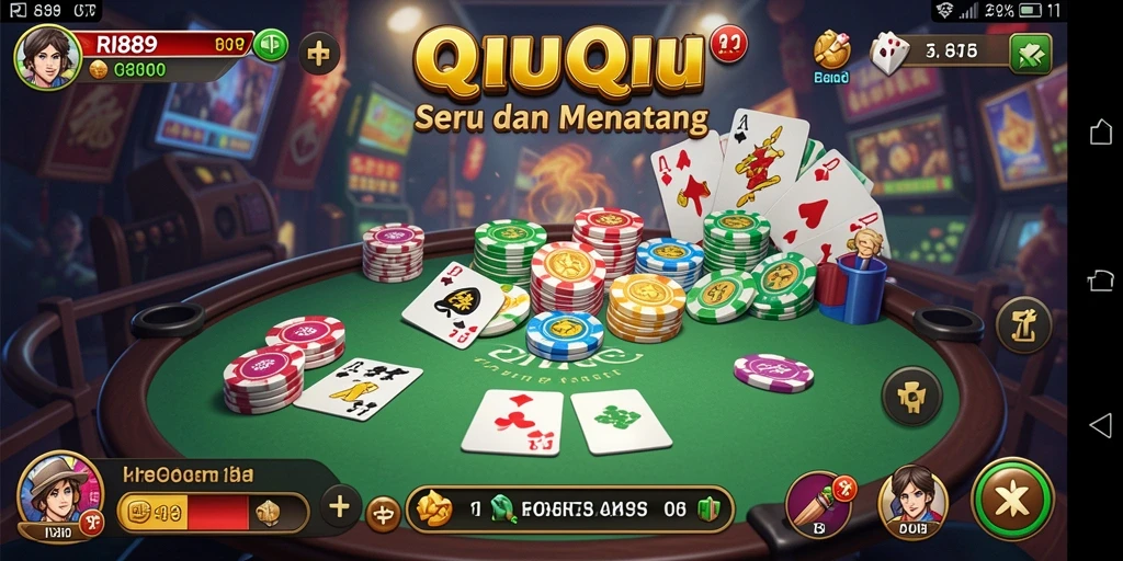 Tampilan seru gameplay QiuQiu di RI889