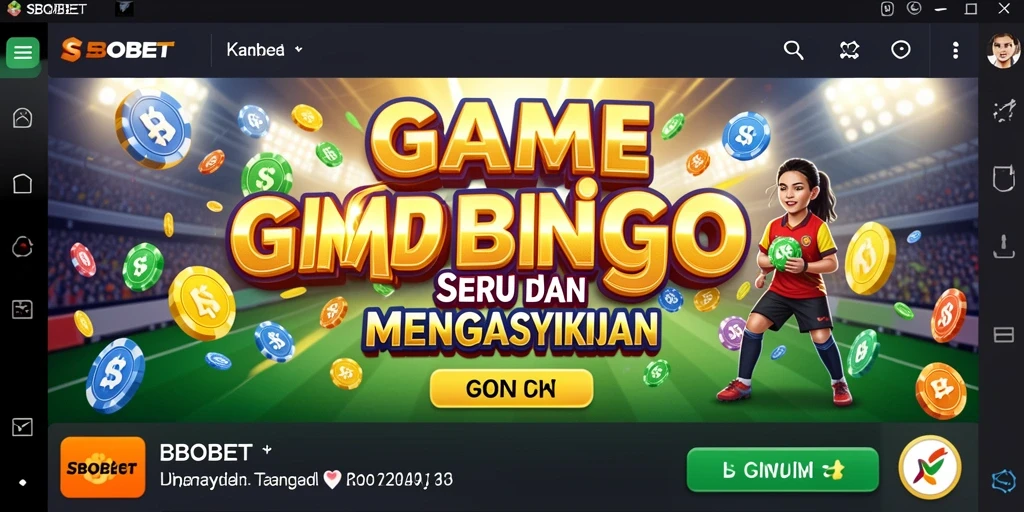 Screenshot utama SBOBET menampilkan gameplay Bingo yang seru.