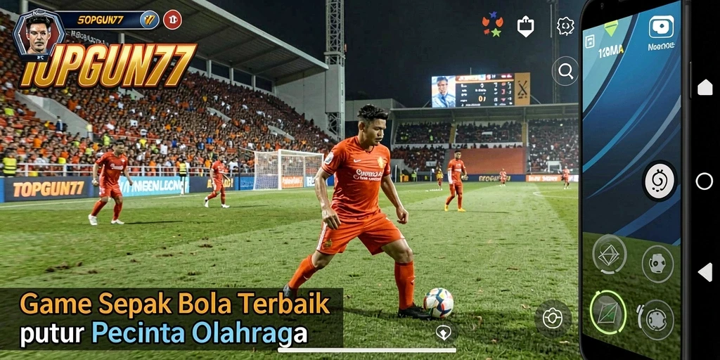 Gameplay seru dengan aksi sepak bola yang mendebarkan di TOPGUN77.