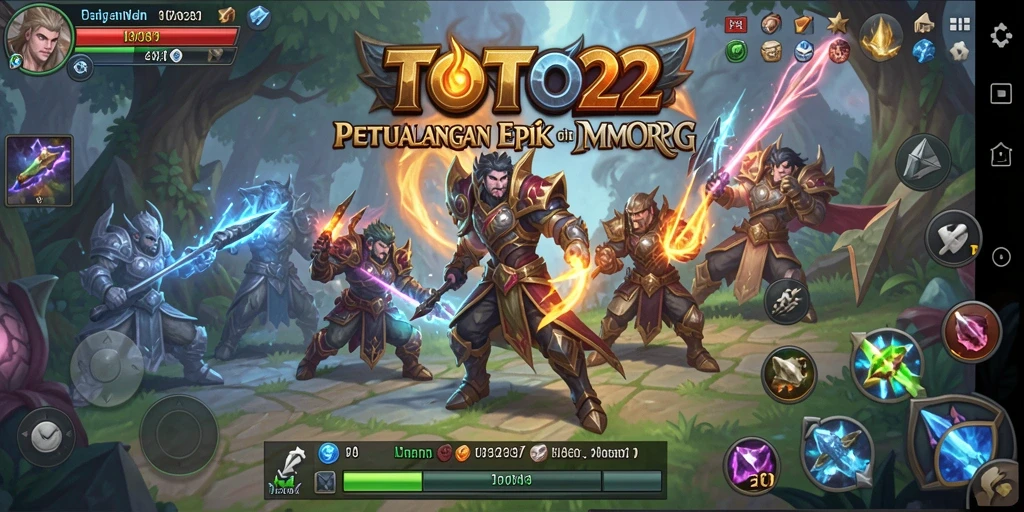 Tangkapan layar TOTO22 menampilkan aksi seru dalam dunia MMORPG.